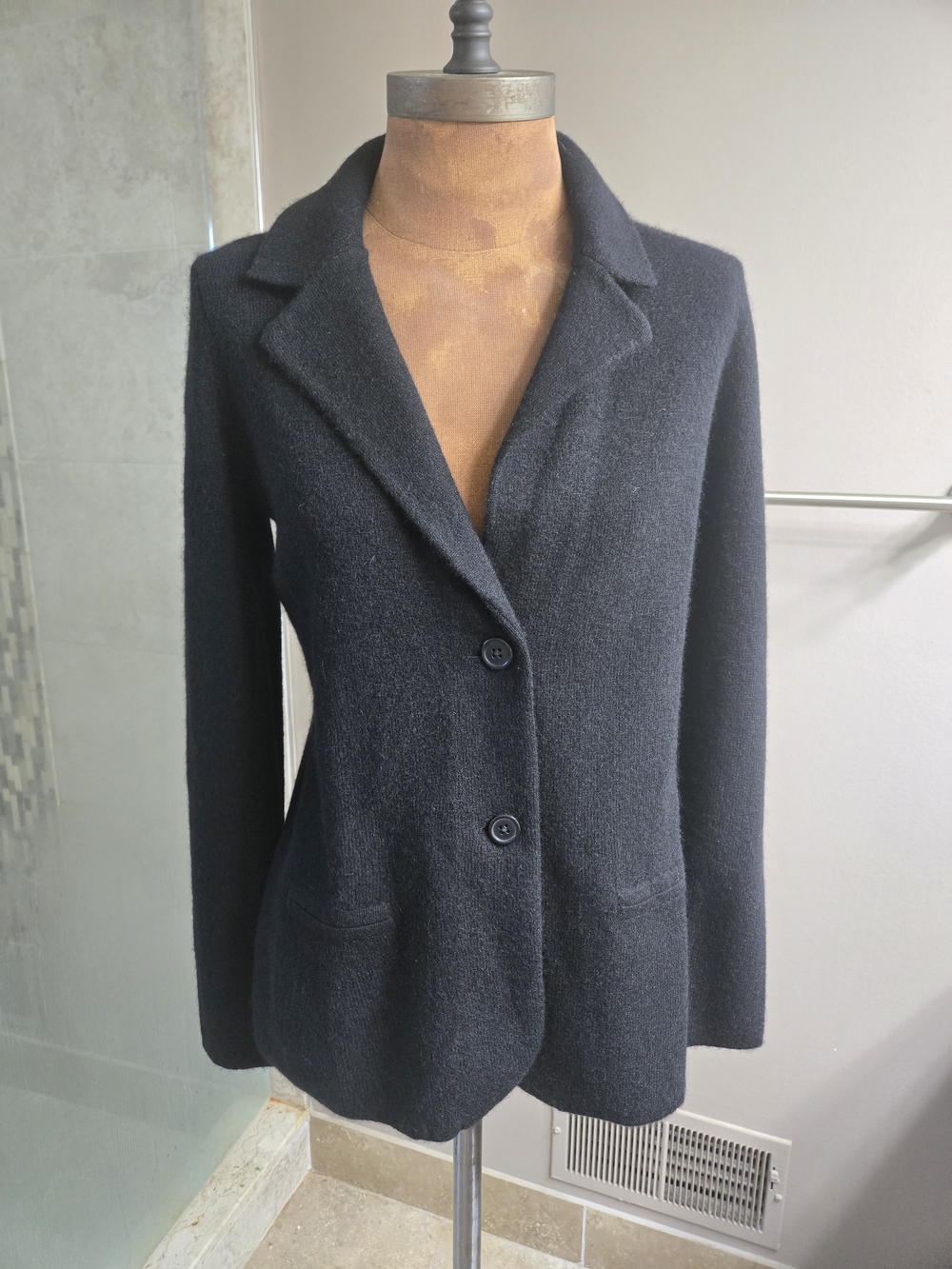 Charter Club 100% Cashmere Classic Blazer Black XS NWT